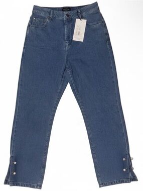 Mother of Pear Denim Tailored Trouser Pear Cuff  Jeans UK 8 US 4